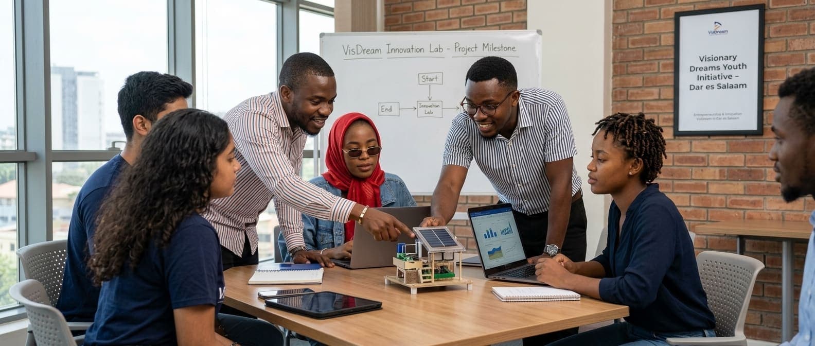 Young entrepreneurs collaborating on a business idea